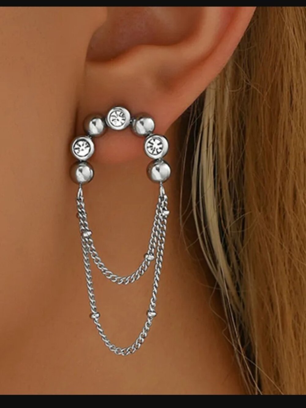 Modern Bohemian Chain Earrings (Stainless Steel) Gold